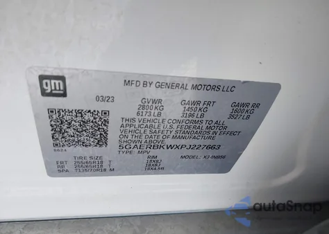 2023 Buick Enclave Essence Fwd from USA, damaged, VIN 5GAERBKWXPJ227663